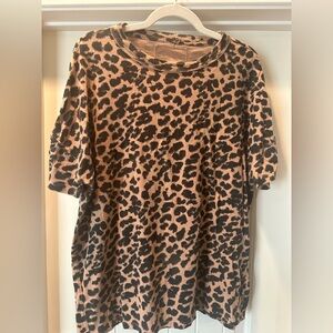 Aerie Leopard Cheetah Animal Print Oversized Top
